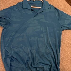Under Armour Men's Teal Camo Polo Shirt